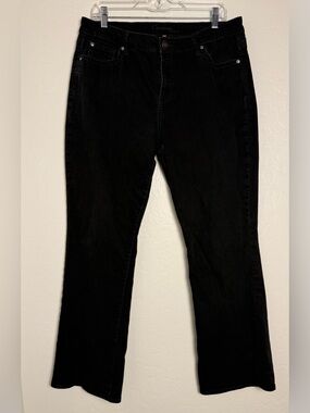 Common Genes Women’s 16W Y2K Denim Jeans Black Classic Straight Leg, 5 Pocket